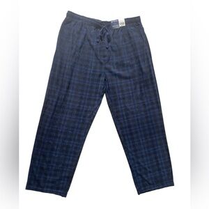 C11 - New NWT Fleece Blue Plaid Pajama Pants
